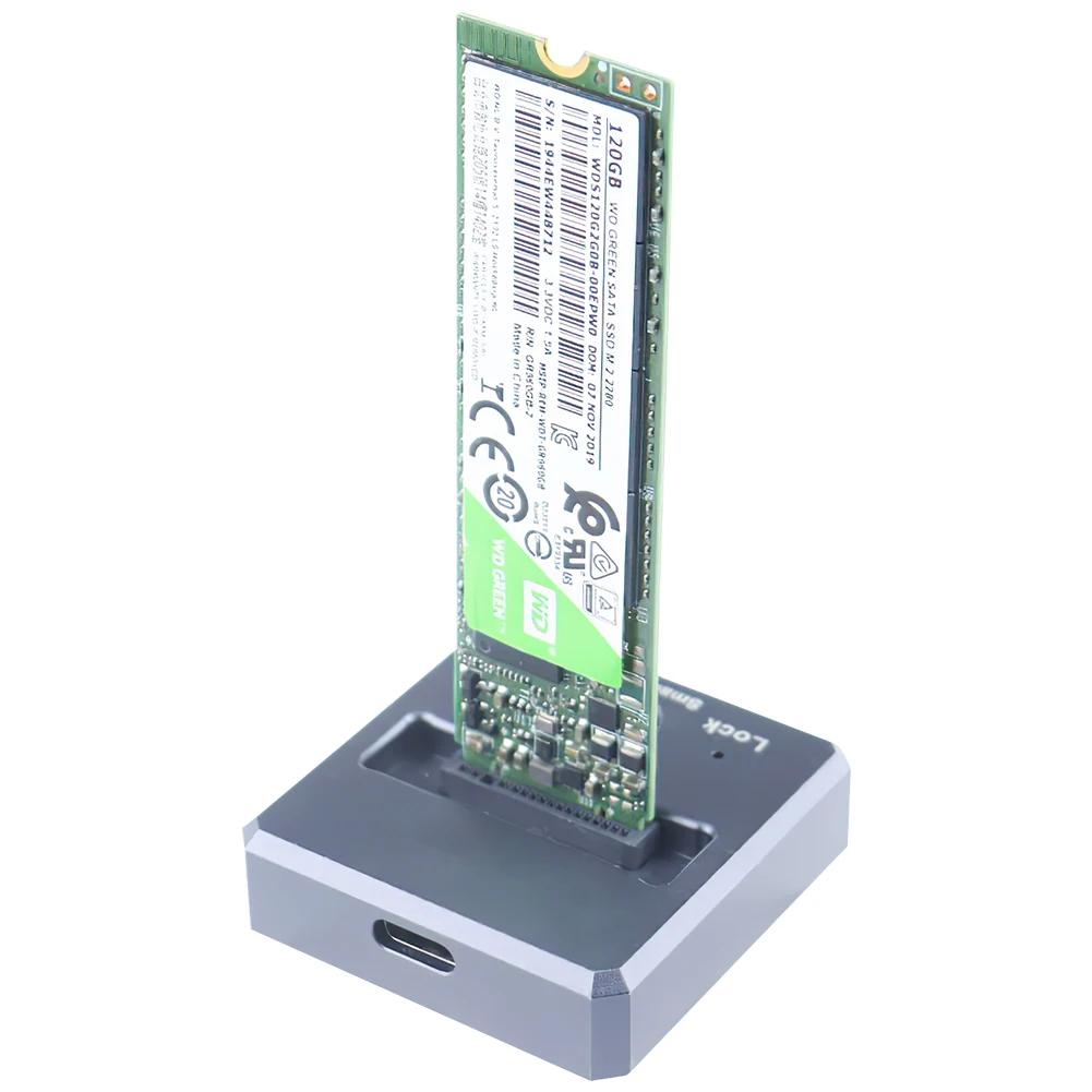 SSD ŷ ̼ ĳ ڽ ̽ , 1000 MB/s M.2 NVME/SATA SSD ܺ Ŭ, M Ű ƮϿ ޴ ŷ ̽